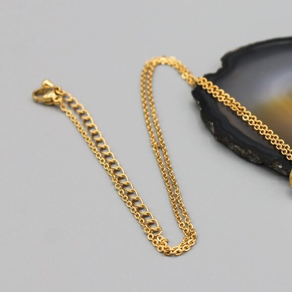 Jewelry necklace pendant with chain compass travel adventure gold tone fashion - Picture 5 of 8